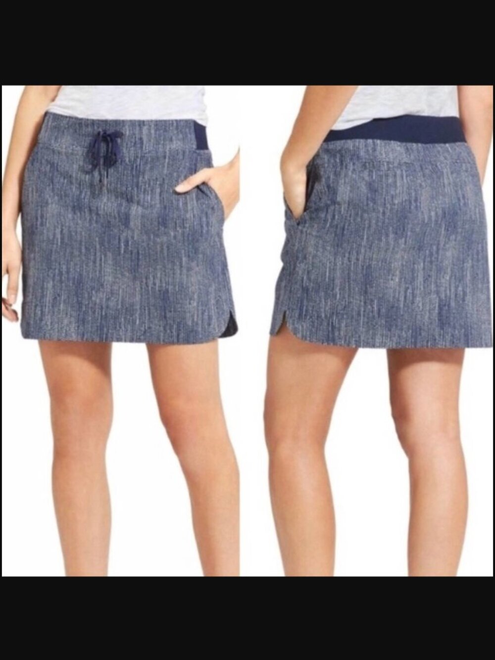 Athleta Midtown Batik Skort Athletic Blue Size 12